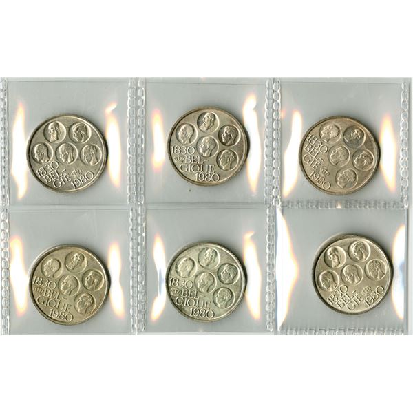 Belgium. 150th Anniversary of Independence Coins, 1980, Part Silver Coins.
