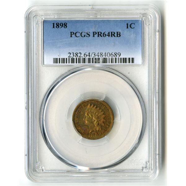 U.S., Indian Head Cent, 1898, 1C, PCGS PR 64 RB