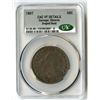 Image 1 : U.S., Draped Bust Half Dollar, 1807, 50C, CAC graded VF Details (Damage, Obverse)