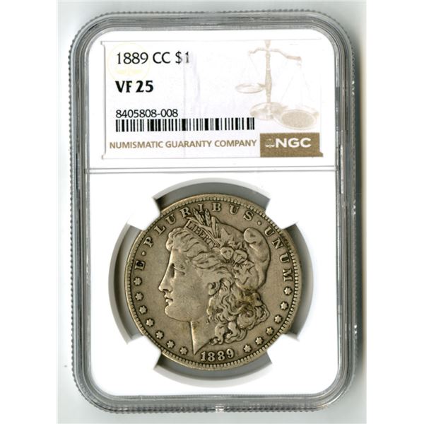 U.S., Morgan Silver Dollar, 1889-CC, NGC VF 25