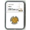 Image 1 : U.S., Indian Head Quarter Eagle, 1913, $2.50 Gold, NGC MS 61