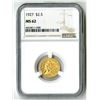 Image 1 : U.S., Indian Head Quarter Eagle, 1927, $2.50 Gold, NGC MS 62