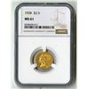 Image 1 : U.S., Indian Head Quarter Eagle, 1928, $2.50 Gold, NGC MS 61