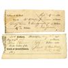 Image 1 : PA. Early American Banking, 1782 and 1795, Check Pair.