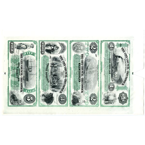 GA. ABNC Atlanta ANA Convention, 1995, Obsolete Banknote Proof Sheet, Hand signed by the President o