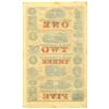 Image 2 : NB. Bank of Florence, ND (1850-1860s), Uncut Sheet of 4 Hand Colored Obsolete Banknotes.