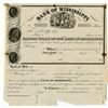 Image 1 : MS. Bank of Mississippi, ca.1830s, Proof Stock Certificate.