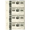 Image 1 : MS. Commercial and Rail Road Bank of Vicksburg, ca.1830s, Uncut Sheet of 4 Proof Bank Drafts.