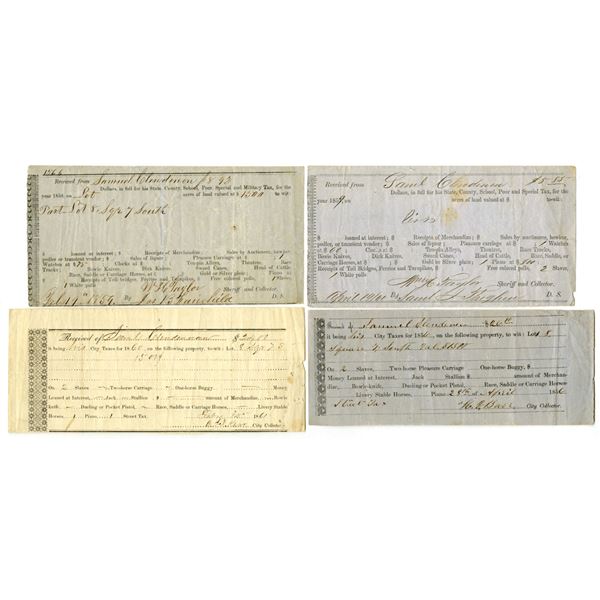MS. Virginia Tax Receipts Including Taxes for Slaves, 1856 to 1860