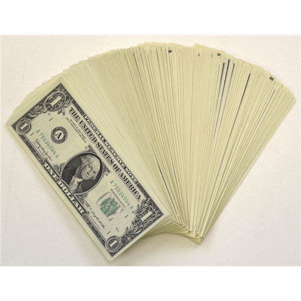 U.S., F.R.N., $1, Series 1963 to Series 1995, Issued Banknote Assortment.