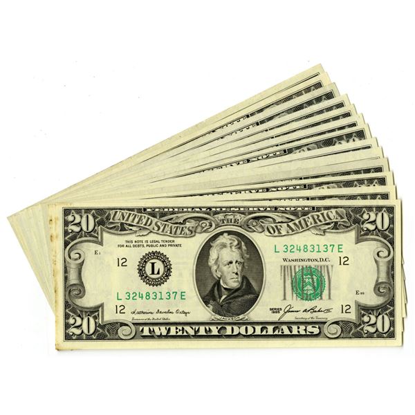 U.S., F.R.N., $20, Series 1963A to Series 1988A, Issued Banknotes.