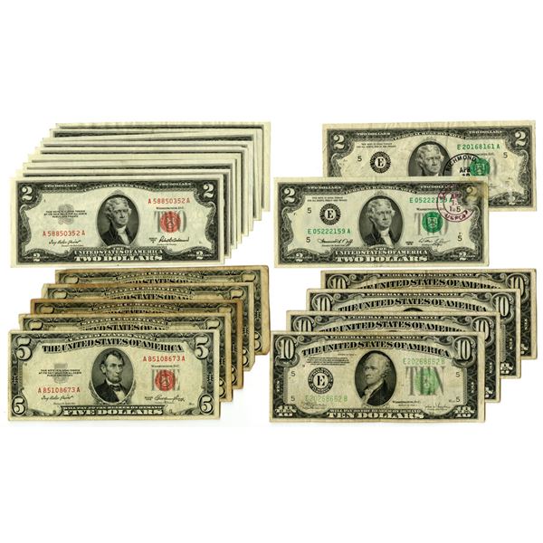 U.S. Federal Reserve, Legal Tender Notes, & Silver Certificates, Series of 1934C to Series of 1976, 