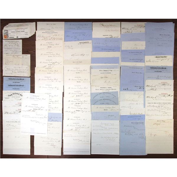 NY. New York Banking and Fiscal Correspondence and Checks from Various Financial Institutions, 1840s