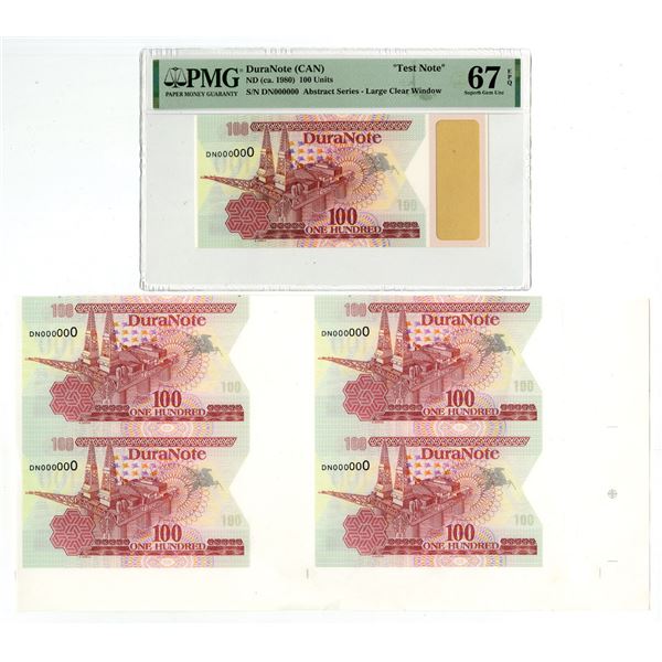 Canada and U.S., DuraNote Polymer Paper Advertising Note Pair, ND (ca.1989-1994), Dura Note and Uncu