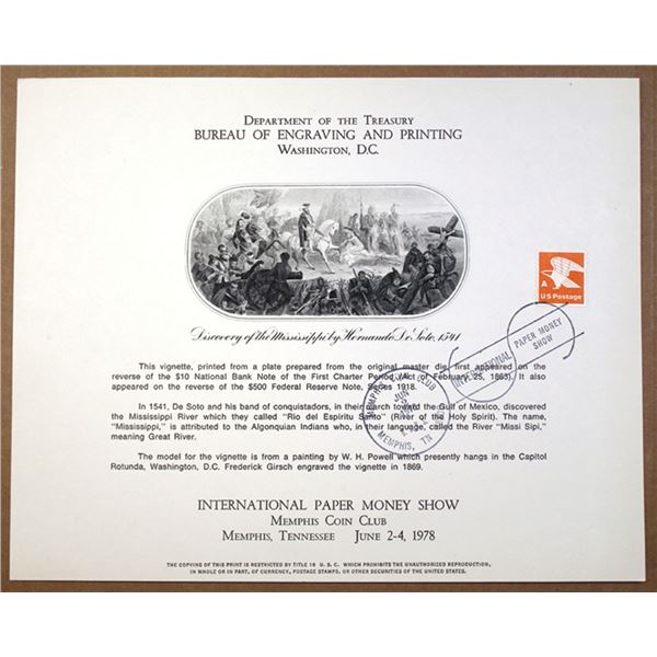 BEP International Paper Money Show, 1978, Souvenir Card Group, All with First Day Show Postmarks