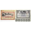 Image 1 : Chile, Specimen Banking Coupon Bond Pair, 1883 to 1920s
