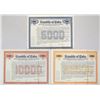 Image 1 : Cuba. Republic of Cuba, 1904, Temporary Certificates of Spever & Co., Specimen Bond Trio.