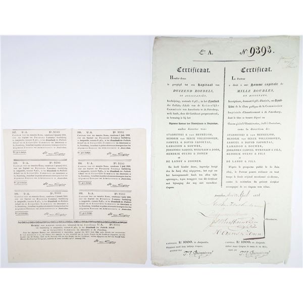 Netherlands. General Ledger of Public Debt of the Imperial Depreciation Commission 1836 I/U Bond Pay