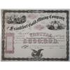 Image 1 : NY. Frankfort Gold Mining Co. 1860s Litho Proof Stock Certificate By Major & Knapp, NY
