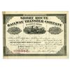 Image 1 : KY. Short Route Railway Transfer Co., 1885, I/C Stock Certificate Signed by C.P. Huntington as Presi