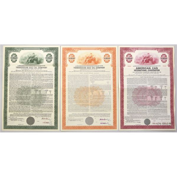 DE. American Can International Corp. and Transocean Gulf Oil Co., 1968 to 1969, 30 Million Dollars S