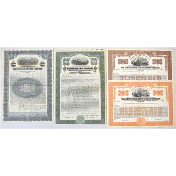 Indiana Collection of Specimen Railroad Bonds, 1917 to ca.1950s