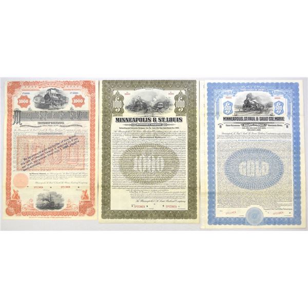MN. Minneapolis & St. Louis and Minneapolis, St. Paul and Sault Ste. Marie, 1888 to 1929, Specimen B