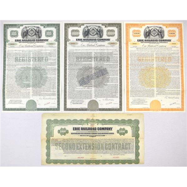 NY. Erie Railroad Co., 1923 to ND (2000s), Specimen Bond Quartet.
