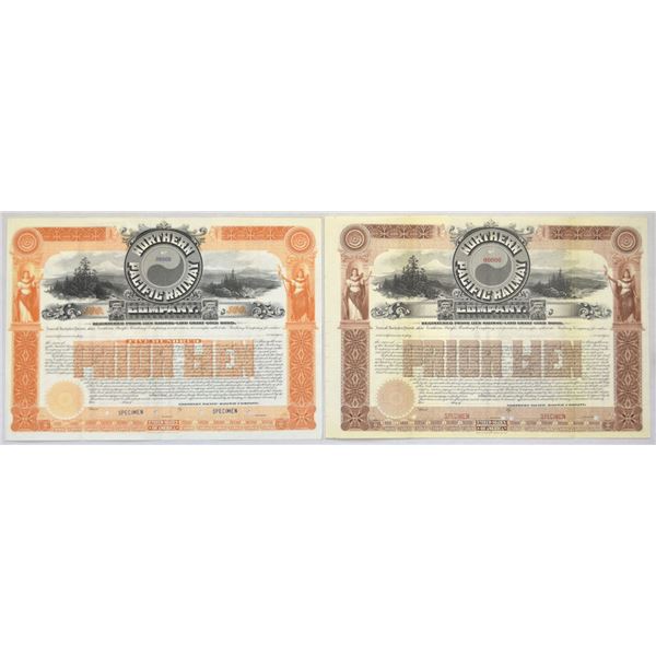WI. Northern Pacific Railway Co., ca.1897 Registered Specimen Bond Pair.