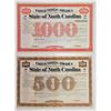 Image 1 : State of North Carolina, ND (ca.1880s), Specimen Bond Pair.