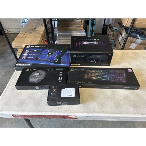 KLIM WIND LAPTOP COOLING PAD AND KLIM BOOMBOX AND KLIM HIGH-FIDELITY SOUND REPRODUCTION AND KLIM KEY
