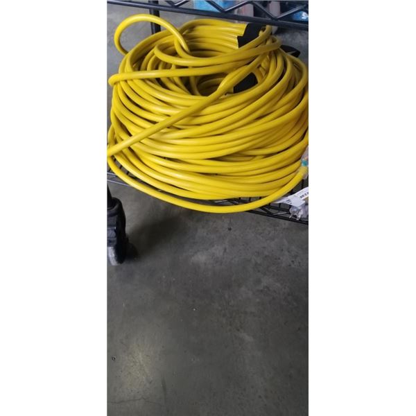 APPROX 200 FEET YELLOW EXTENSION CORD. 10AWG