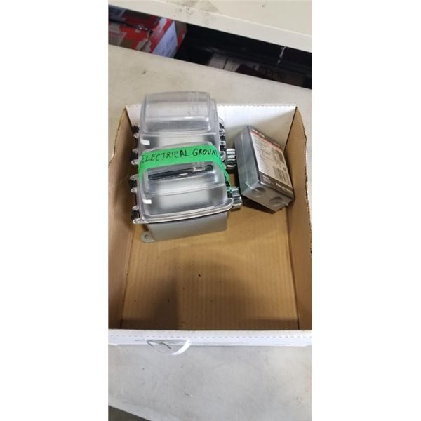 2 ELECTRICAL GROUND FAULT PLUGS AND REDDOT BOX EXTENSION