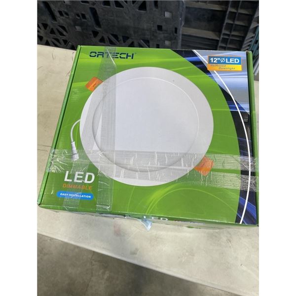 4 ORTECH 12" LED RECESSED DIMMABLE RECESSED DOWNLIGHTS