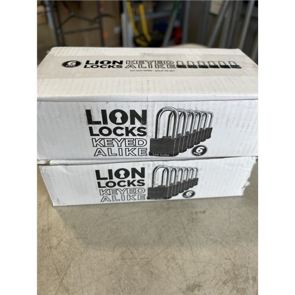 12 LION LOCKS KEYED ALIKE
