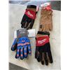 Image 1 : 4 NEW PAIRS OF WORK GLOVES - CUT X AND 3 PAIRS MILWAUKEE GLOVES