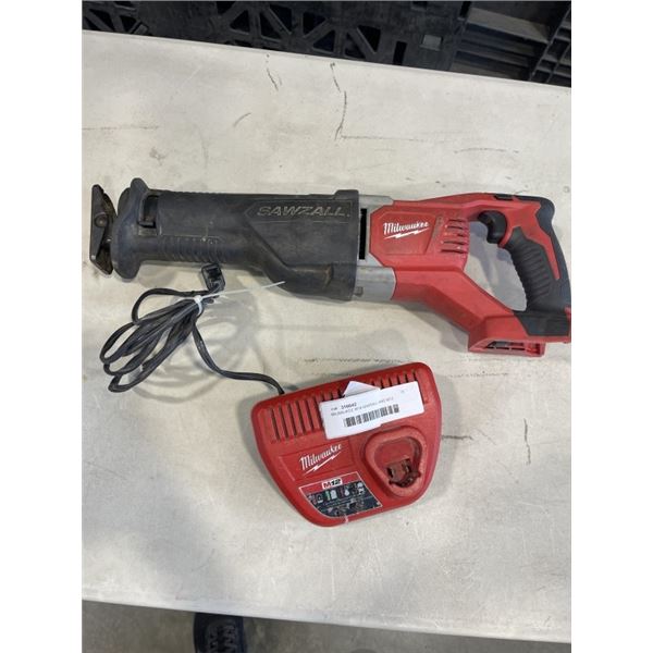 MILWAUKEE M18 SAWSALL AND M12 CHARGER, BOTH WORKING