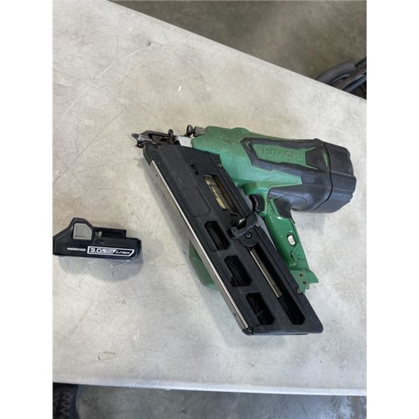 HITACHI NAIL GUN W/ BATTERY - WORKING