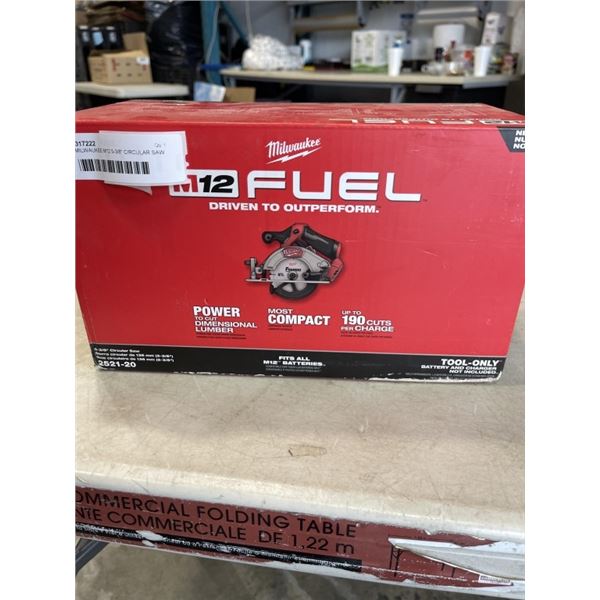 NEW MILWAUKEE M12 5-3/8" CIRCULAR SAW