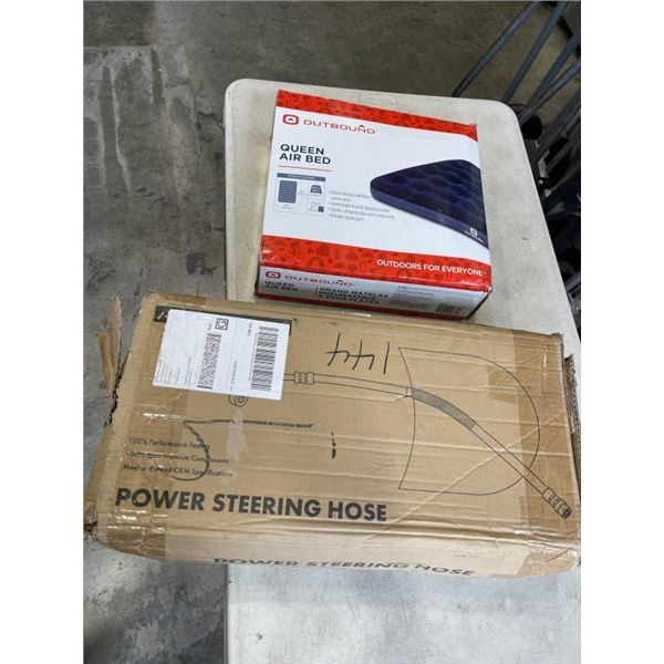 OUTBOUND QUEEN AIR BED AND PREMIUM POWER STEERING HOSE