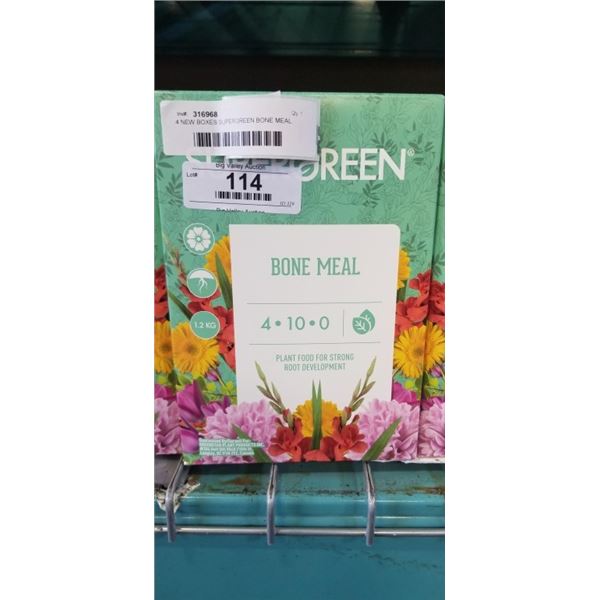 4 NEW BOXES SUPERGREEN BONE MEAL PLANT FOOD