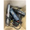 Image 3 : BOX AND TOTE OF ASSORTED POWER TOOLS