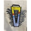 Image 2 : TRAY OF TOOLS INCLUDING ITC 11PC WRENCH SET, MASTERCRAFT DIGITAL MULTIMETER AND 25 PCS RUBBER SANDIN