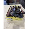 Image 1 : TRAY OF ASSORTED TOOLS INCLUDING CHISELS, HAND SAW ETC