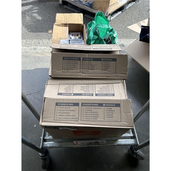 3 BOXES OF QUAD ONE ATV REPLACEMENT PARTS INCLUDING CHROME LUG NUTS, WHEEL BEARING KITS AND TIE ROD 