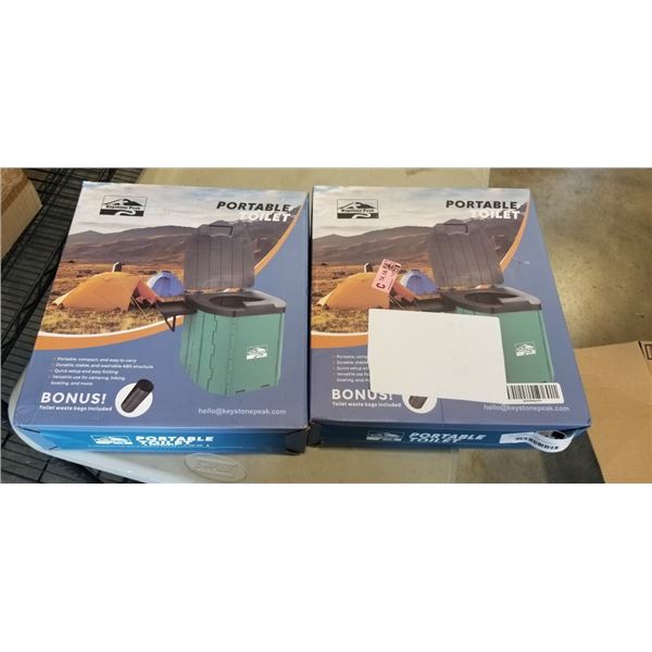 2 NEW KEYSTONE PEAK PORTABLE TOILETS
