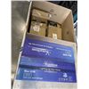 Image 1 : BOX OF KRAFT MAILER ENVELOPES AND WALL SCONCE LIGHT - ONLY ONE IN BOX