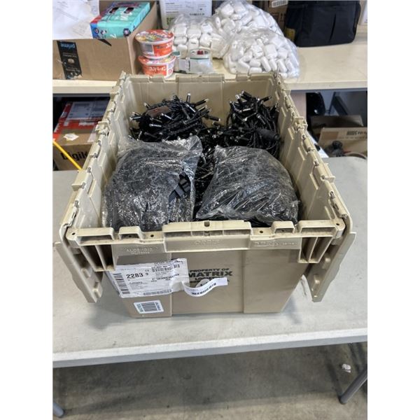 20 STRANDS OF LED LIGHTS WITH HANGERS, ADAPTERS REQUIRED