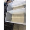 Image 2 : 2 LARGE PLASTIC STORAGE TOTES WITH LIDS