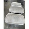 Image 1 : 3 STORAGE TOTS - 1 HAS SMALL BASKETS IN IT